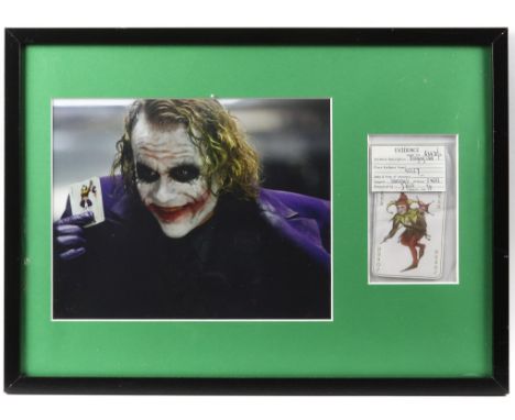 The Dark Knight (2008) Joker playing card in evidence bag, evidence bag printed Evidence case no. 46470/1, Evidence Descripti