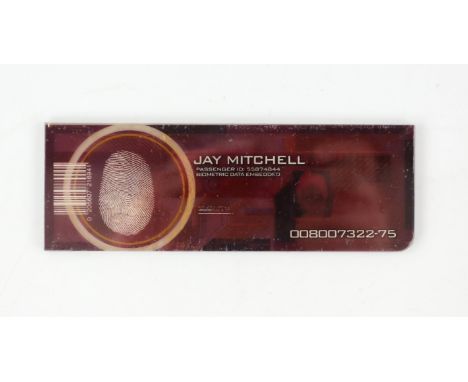 2012 (2009) an Ark Ticket for Jay Mitchell, 1 of 4, with Columbia Pictures certificate of authenticity, the certificate 5 1/2