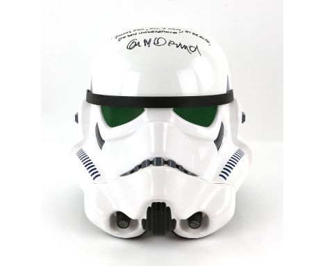 Star Wars - A New Hope - Signed official Prop 1:1 scale replica Stormtrooper helmet, full scale produced by Master Replicas. 