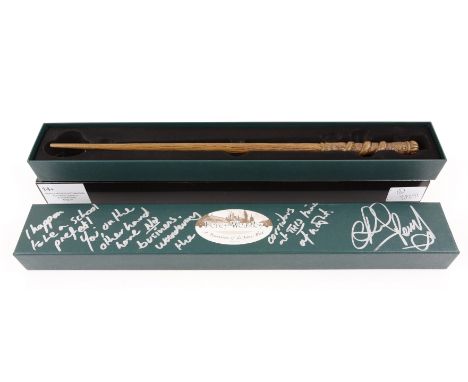 Harry Potter - A Signed & Inscribed Percy Weasley Replica Wand. Boxed, by Noble Collection, signed & inscribed I happen to be