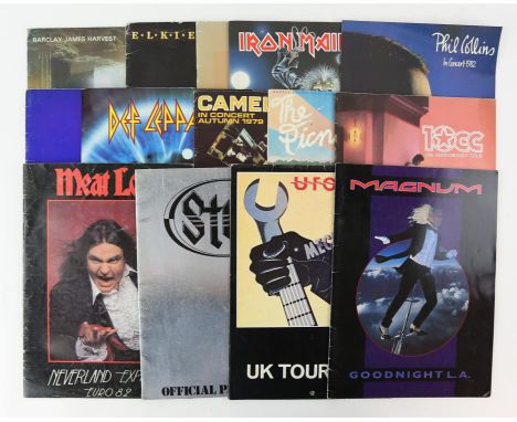 40+ Rock Concert and Tour programmes including Bob Dylan 1981, The Rolling Stones European Tour '82, Bruce Springsteen Born i