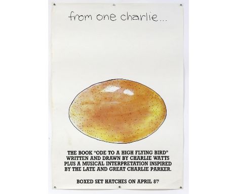 Charlie Watts (The Rolling Stones) 1991 poster, for the LP record & book set 'From One Charlie…', this being Watts homage to 