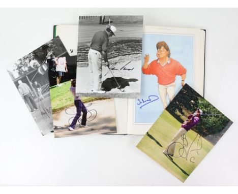 Golf - Golf Characters complete book signed to their prints by Sandy Lyle, Craig Stadler, Sam Torrance, Ian Woosnam, Isao Aok