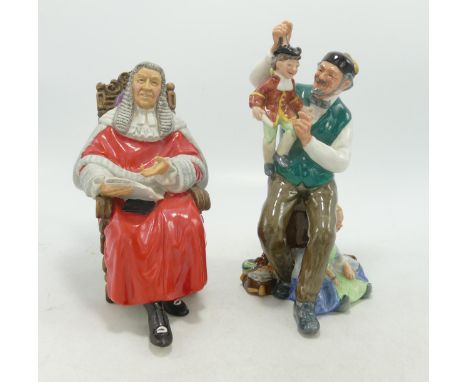 Royal Doulton Character Figures The Puppet Maker Hn2253 &amp; Matt The Judge Hn2443(both seconds)(2) 