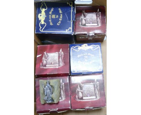 A collection of Boxed Tudor Mint Myth &amp; Magic metal ornaments 