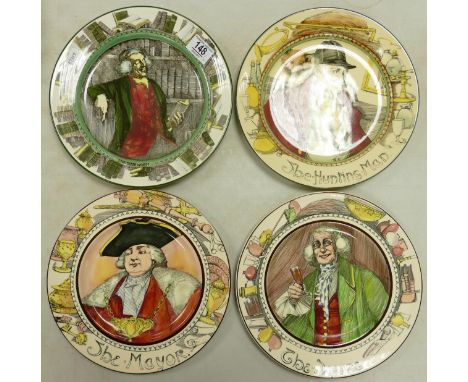 Royal Doulton Series Ware Plates to include The Squire, The Mayor, The Hunting man &amp; The Book Worm(4) 