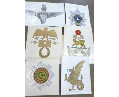 Twenty large British Army emblem stickers