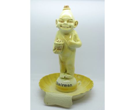 A Chairman advertising ashtray, restored, marked Wilkinson Ltd.
