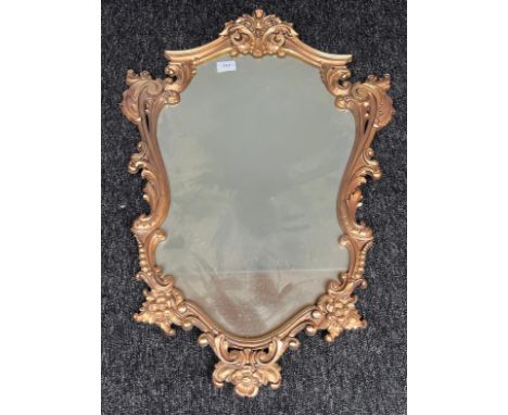 A Vintage Ornate gilt framed mirror. [74cm high] 
