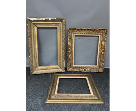 A Lot of three antique/ vintage fine art gilt frames. 