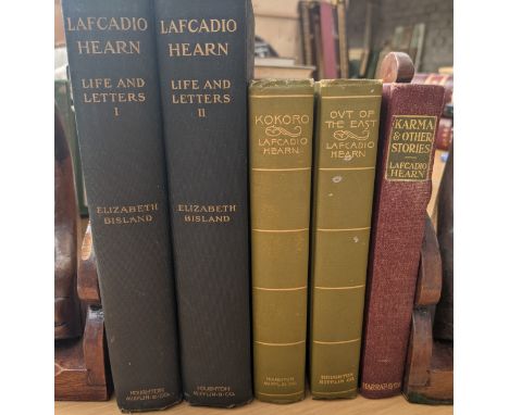 Hearn, Lafcadio. Kokoro; Out of the East, both first American editions;: Karra and other stories &amp; essays; Bilsland, Eliz