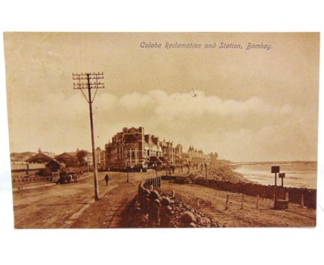 POSTCARDS - BOMBAY, INDIA Approximately 235 cards, including real photographic views of Boribunder; Flora Fountain; Ballard P