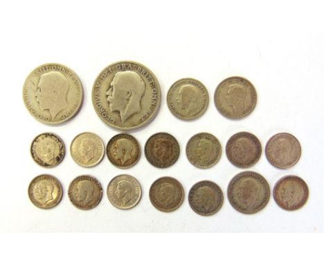 GREAT BRITAIN - ASSORTED SILVER COINAGE including a Victoria crown, 1893 (LVI); and Victoria florins, 1855, 1893 and 1898, (t