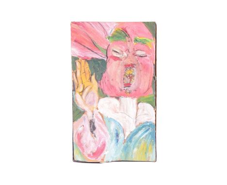 Vivian Stanshall (1943-1995) British, founding member of the Bonzo Dog Doo-Dah Band, an abstract self-portrait, on card, 37 c