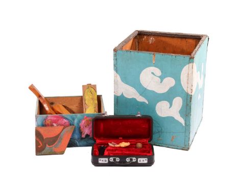From the collection of Vivian Stanshall, founding member of the Bonzo Dog Doo-Dah Band, a plywood packing crate, painted by V
