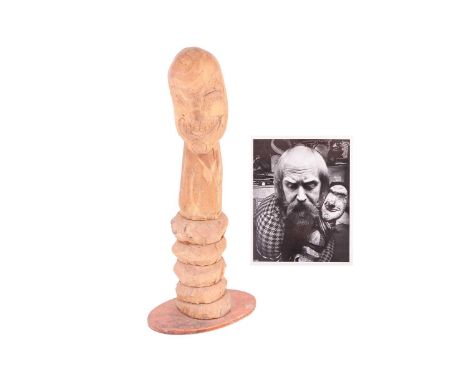 Vivian Stanshall (1943-1995) British, founding member of the Bonzo Dog Doo-Dah Band, a carved wood figure of phallic form, on