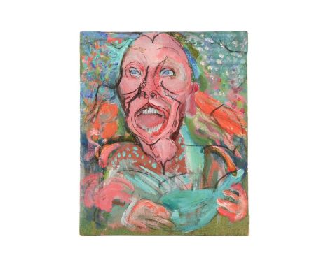 Vivian Stanshall (1943-1995) British, founding member of the Bonzo Dog Doo-Dah Band, abstract portrait, unsigned oil on canva