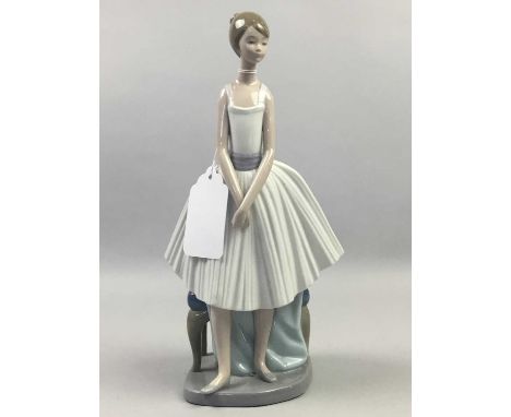 NAO FIGURE OF A BALLERINA,along with another Nao figure of a boy, two Lladro angels, three Royal Doulton ladies, a Royal Worc