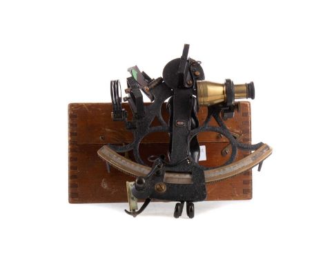 KELVIN &amp; HUGHES LTD SEXTANT,cased with internal plaque signed and dated 17.6.59, bearing additional John Parkes &amp; Son