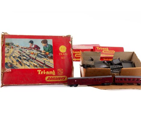TRI-ANG R3E OO GAUGE TRAIN SET,along with further Tri-Ang predominantly boxed model railway including R. 319 Operating T. C. 