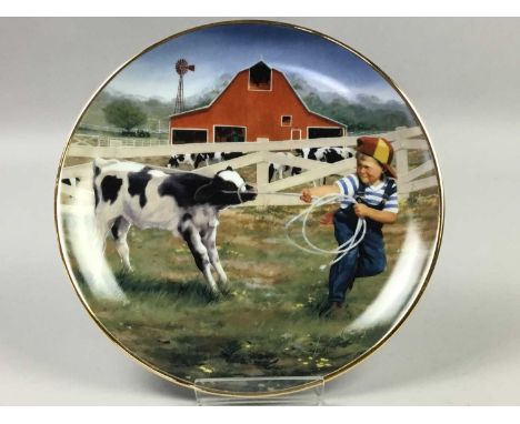 LOT OF CERAMIC CABINET PLATES,including 'The Fans of Fitzwilliam Museum' and 'Bumper Crop'