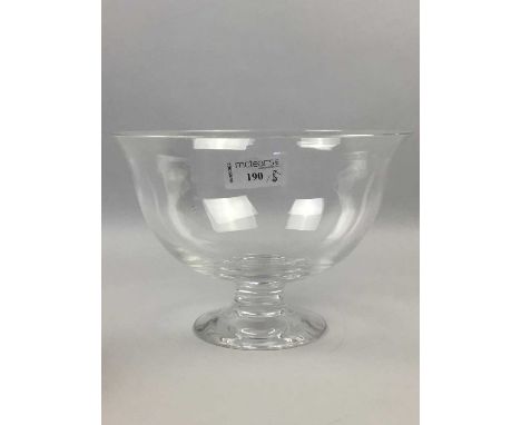 DARLINGTON CRYSTAL FOOTED CIRCULAR BOWL, 23cm diameter, along with two modern carriage clocks, a silver plated photograph fra