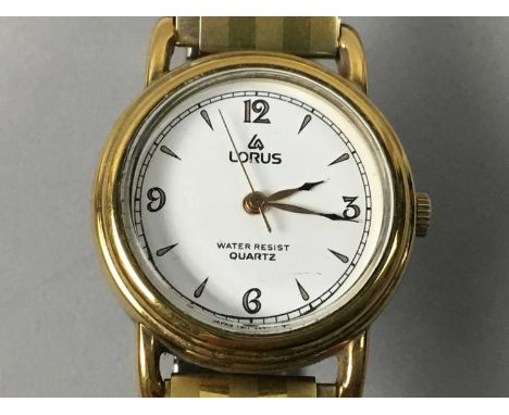 LADY'S BENTIMA NINE CARAT GOLD WRIST WATCH,with gold bracelet, along with bead necklaces, pendant on chain, bangle and anothe