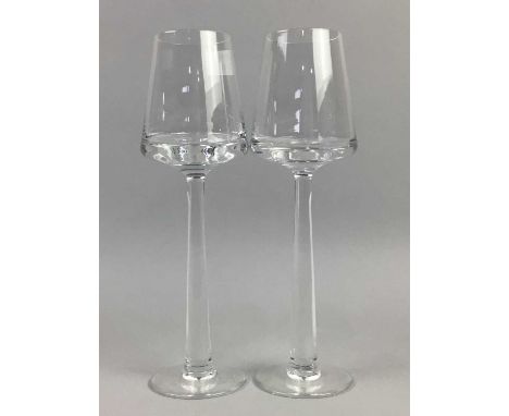 SET OF SIX EDINBURGH CRYSTAL CANDLE HOLDERS,along with a Waterford Crystal candle holder, also a Goebel glass tealight holder