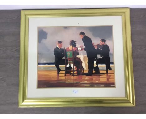 AFTER JACK VETTRIANO,print on paper, mounted, framed and under glass, 75cm x 85cm overall