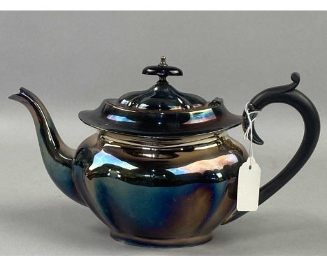 PIQUOT WARE TEA SERVICE,along with other plated items including, tea services and baskets