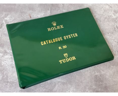 Rolex - a 1990 Rolex catalogue Oyster R.20 Tudor parts catalogue presented in a branded green textured vinyl landscape ring b
