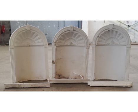 Architectural salvage - three plaster architectural niches 
