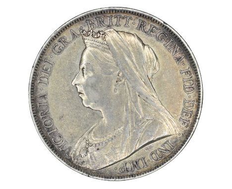 Queen Victoria, Crown, 1900 LXIV. Queen Victoria, Crown, 1900 LXIV, Old veiled bust l. R. St. George and dragon. Regnal date 