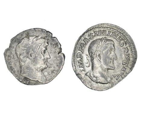Hadrian and Maximus Thrax, Two AR Denarii Hadrian and Maximus Thrax, Two AR Denarii. Circa 117-138 and 235-238 A.D. The first