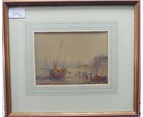 R. Malcolm Lloyd (British, 1855-1945), Boulogne Fishing Boats, and Herring Boats - Bridlington, a pair, watercolours, signed 