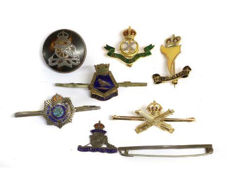 Two 9 Carat Gold and Enamel Sweetheart Brooches, one to the King's Africa Rifles, the other to the Baluch Regiment; a 15 Cara
