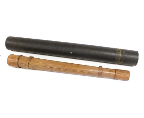 A Second World War 2" Single Draw Military Telescope by W.Ottway &amp; Co. Ltd., London, dated 1944 and stamped No.1049 NP44,