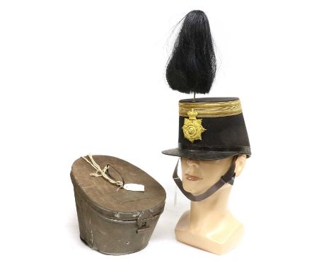A Victorian Officer's Black Cloth Forage Cap to the 106th Bombay Light Infantry, of kepi type, the top and sides with paralle
