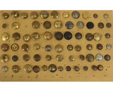 A Collection of Sixty Six Victorian/Early 20th Century British Military and Other Buttons, of varying sizes, mainly in gilded