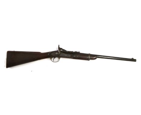 A Snider-Enfield Mark II** Carbine, the 49cm blued steel barrel with hinged ladder rearsight, various War Department markings