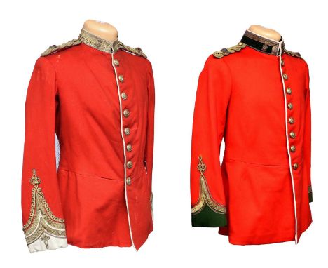 Two Edwardian Scarlet Tunics, each to a Major the Green Howards (Alexandra, Princess of Wales's Own Yorkshire Regiment), one 