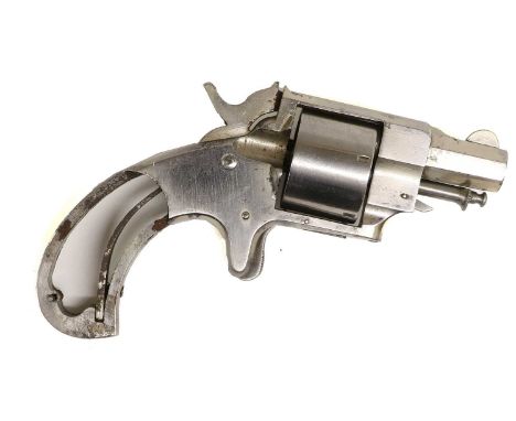 A Forehand & Wadsworth "Swamp Angel" .41 Calibre Rimfire Six Shot Pocket Revolver, with chromed finish, the 4cm octagonal ste