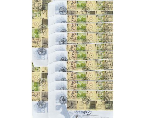 Great Britain FDCs 2004 (26 Feb) The Lord of the Rings Stampex, London NI, FDI and h/s on Stampex FDCs (10). Cat £75 total