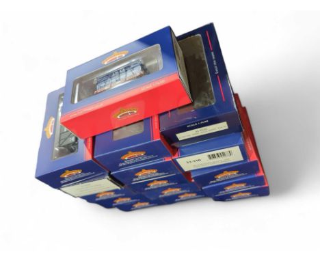 BACHMANN OO gauge – sixteen boxed wagons including GW Mogo Van, Steel wagon, plank wagons etc 