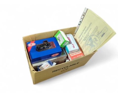 Some 4mm scale unconstructed kits in boxes including Rowland Miniatures and W & T; Hornby Ex-Barrack Rooms model in box and v
