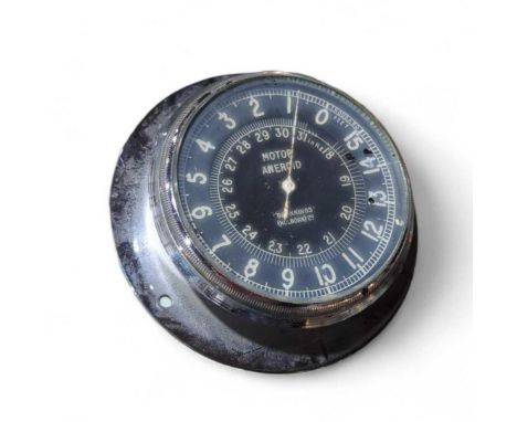 A vintage motoring Aneroid barometer with altimeter by Brunnings Ltd, dial 6.5cms diam