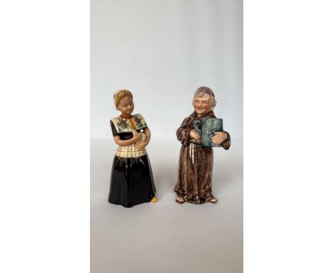 Dutch Delft polychrome ceramic figurine, marked "Bols Spakenburg Zenith." From the mid-20th century.