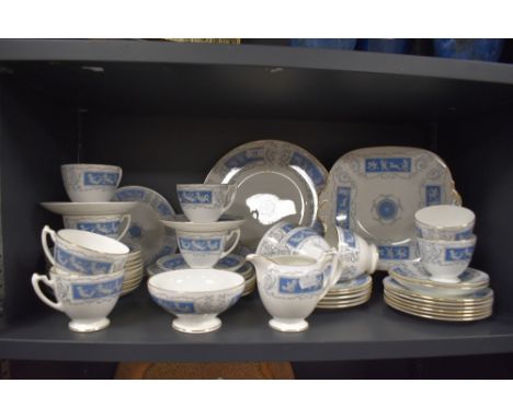 A large collection of Coalport 'Revelry' dinner service, including cups and saucers, plates and jug.