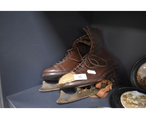 A pair of vintage ice skates,AF.