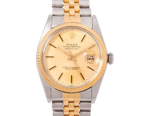 ROLEX Datejust 36 Ref 16013 Herrenuhr. LC100 mit Papieren. Edelstahl / 18K Gelbgold. Automatik Werk Kal. 3035 mit guten Gangw